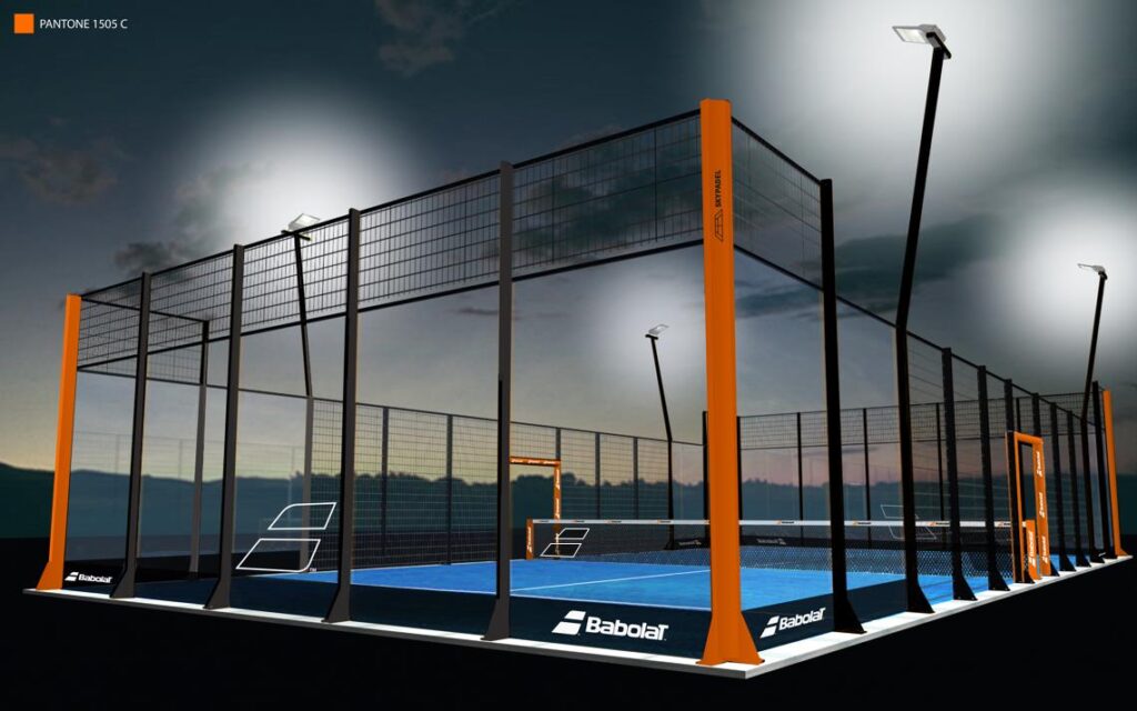 Moderne padelbaan met duurzame materialen en energiezuinige ledverlichting voor milieuvriendelijk sporten